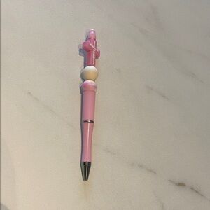 Pink Beaded Cross Pen